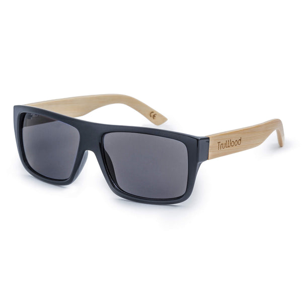 TruWood Sport Light Bamboo Wood Rectangle Sunglasses Sunset Lens