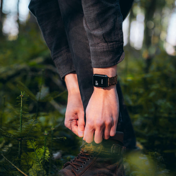 Original Grain Whiskey Black Minimal Apple Watch Band