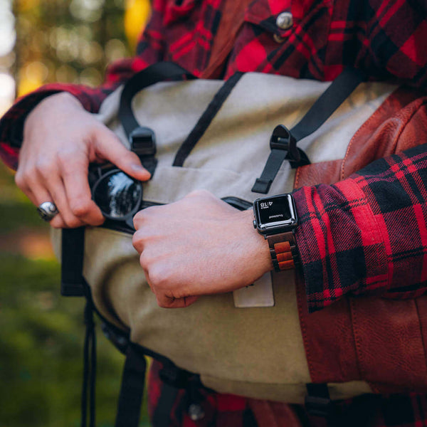 TruWood Everyday Redwood Wooden Apple Watch Band